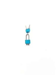 3/10 - Set Compact Colorful Plastic Padlocks With Keys.Padlock Small Padlock With Key For Luggage Lock, Fashion - Forward Multicolored Square - Shaped Design,Backpack, Gym Locker Lock, Suitcase Lock, Classroom Matching Game - Multicolor - View 29