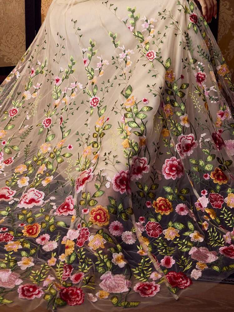MOTF Soiréza VESTIDO LARGO DE FIESTA PARA MUJER CON BORDADO FLORAL
