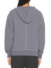 Calvin Klein Women's Pullover Hoodie Grey - Grey - View 2