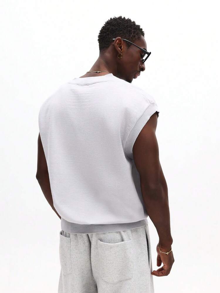 V-Neck Sleeveless Knit Vest