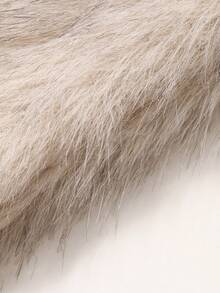 FRIFUL 女士超大翻领落肩长袖宽松休闲蓬松外套，适合秋冬季节穿着的百搭女式外套 - 杏色 - 查看 8