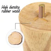 4 件套橡胶木家具腿，直锥形木腿，家具脚替换腿适用于橱柜沙发梳妆台椅子脚凳桌子 - 彩色 - 查看 5