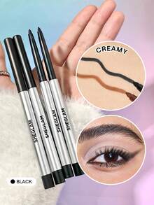 SHEGLAM On-Line Creamy Eyeliner-Black Waterproof Matte Gel Eyeliner Pencil Smudge-Proof Long Lasting Nourishing Eyeliner With Botanicals Sodium Hyaluronate Henna Brand Beauty Makeup Face Paint Cosmetic For Women Girls Perfect For Fall Winter Ideal For Y2K Fancy Fashion Suitable For Birthday Christmas Present Party Ready Best Color