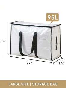 Novo saco para guardar edredons, saco de alta qualidade para mudanças, grande capacidade, à prova de poeira e umidade, dobrável e com alças, ideal para roupas, roupa de cama, brinquedos, travesseiros e cobertores. Armazenamento sazonal. - Multicolorido - Ver 9