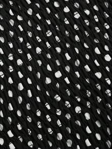 SHEIN CURVE+ Vestido de Manga Longa com Decote Mulheres Plus Size, Estampa Digital Vintage Romântica, Vanguardista, Moda de Rua Universitária, Punk, Palhaço Sombrio, Mágico, Listras Preto e Branco, Bolinhas, Tema de Festa em Boate, Barra Multicamadas com Fenda e Laço, Adequado para Halloween, Volta às Aulas, Feriados, Natal, Dia dos Namorados, Ação de Graças, Festivais de Música, Uso Diário, Primavera/Outono - Multicolorido - Visão 7