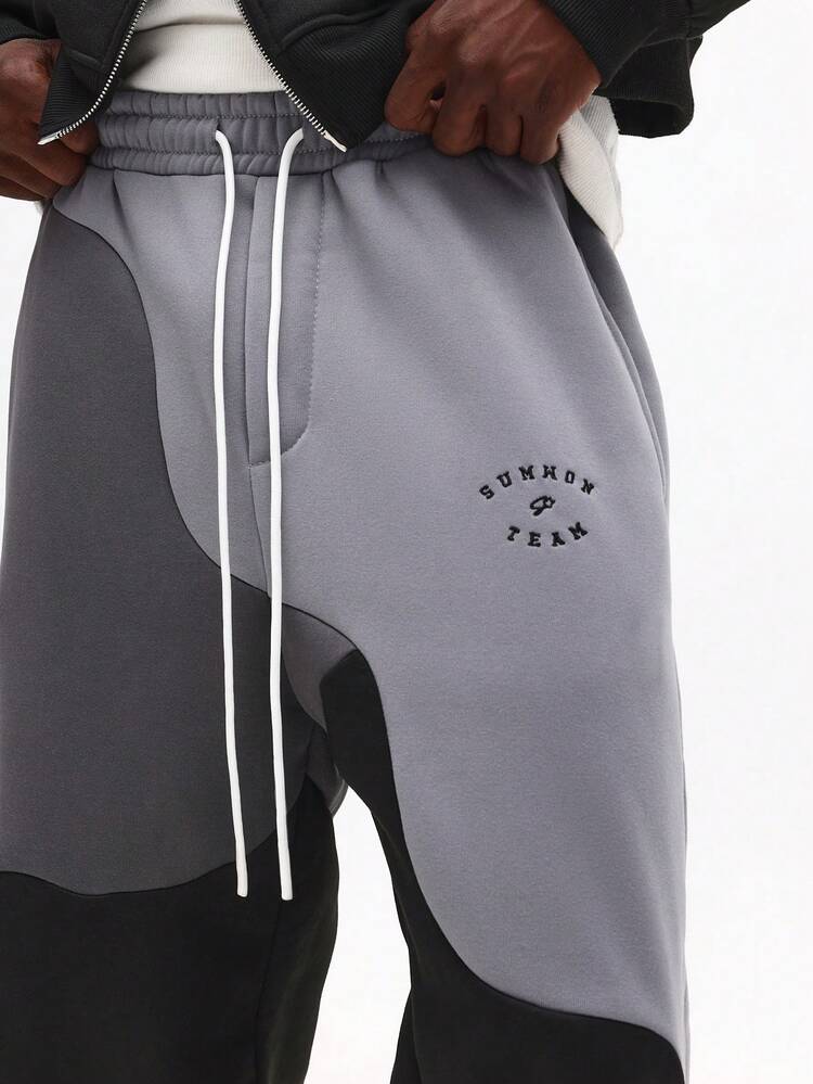 Pantalones deportivos de polar con estampado de remolino y cordón ajustable