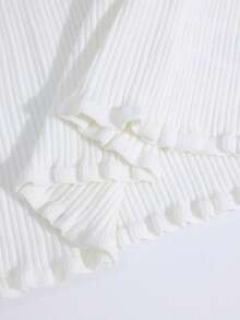 Momance Rochie mini tricotată pentru femei, croială slim, cu guler solid, design cu nasturi și perle, mânecă lungă, pulover pentru maternitate