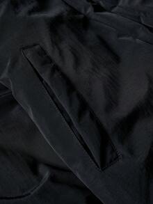 PAVTROS 男士纯色宽松拉链夹克，街头时尚，适合日常和户外搭配，送给朋友、男朋友、冬季外套的礼物 - 黑色 - 查看 6