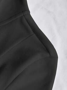 Glimmora Women's Starry Print Black Velvet Thin Jacket, Casual Street Style Zip-Up Sporty Fitted Long Sleeve Coat, Autumn