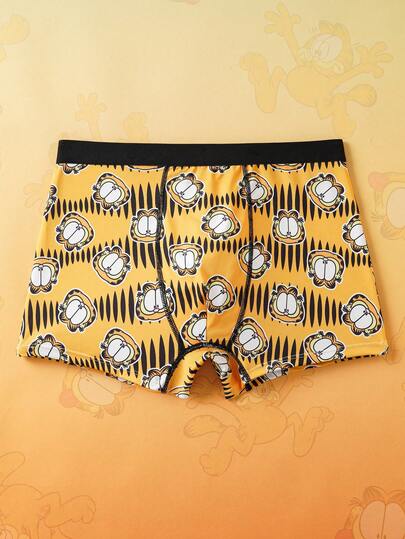 GARFIELD | SHEIN Mjuka och bekväma kattmönstrade herrkalsonger