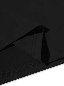 Manfinity Homme Men's Casual Letter Print Short Sleeve T-Shirt, Summer Los Angeles T Shirt - Black - View 6