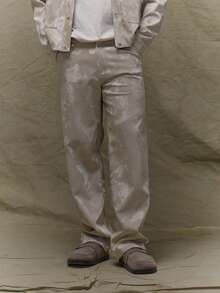 Musero Men Straight Leg Textured Fabric Trouser Pants Fall SPRING SUMMER - Multicolor - View 2