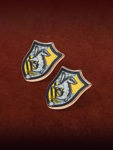 HARRY POTTER X SHEIN 1 Đôi bông tai họa tiết động vật cổ điển - Màu vàng - Xem 2