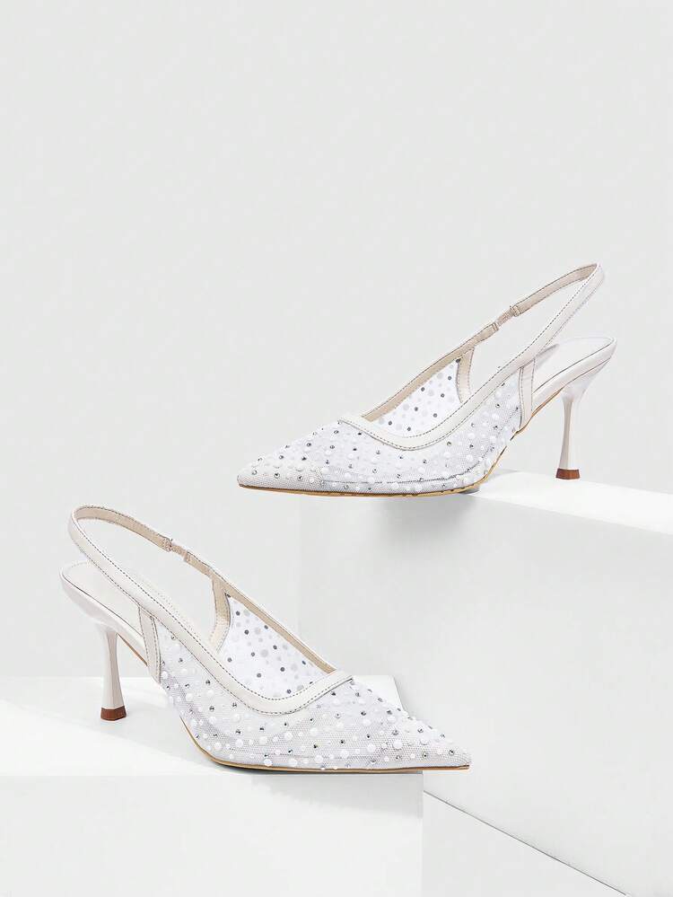 CUCCOO SZL Women's Champagne Glitter Pointed Toe Kitten Heel Elegant High Heels, Dress Shoes For Fashion Party, Wedding, Formal Occasions
