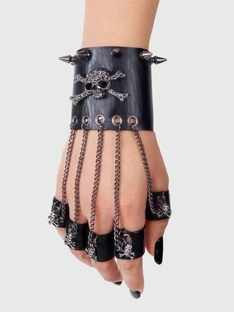 Goth Women Fingerless Gloves
