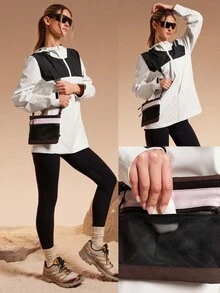 GLOWMODE 0.5L Discover Mode Water-Repellent Zipper Mesh Pockets  Adjustable Strap Crossbody Shoulder Bag Gym Travel Hiking Outdoor Daily Active - Brown - View 6