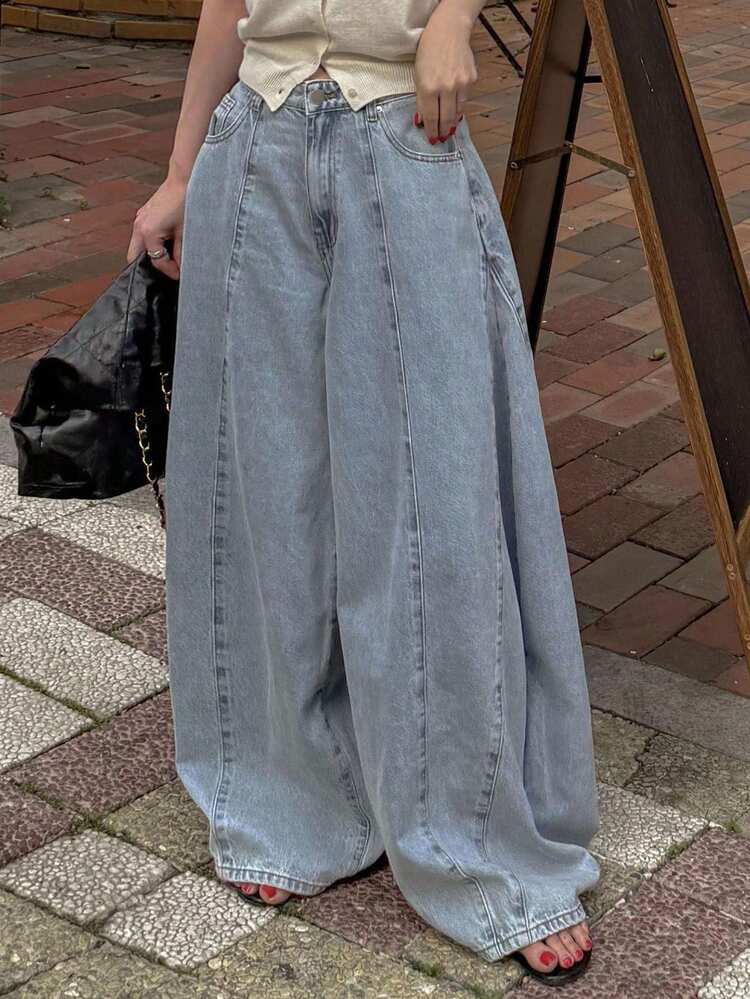 Retro Personalized Loose Fit Versatile Baggy Boyfriend Jeans For Women