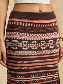 Áo khoác cardigan nữ dáng suông, eo chun, vạt ôm, kiểu dáng retro du mục, thích hợp cho mùa thu đông, dễ phối đồ. - Nhiều màu - Xem 6