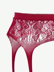 SHEIN SXY 女士紧身裤 - 酒紅色 - 查看 4