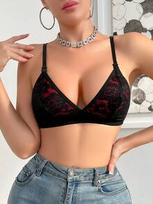 Bộ 3 áo ngực ren hoa thoải mái cho phụ nữ mang thai - Nhiều màu - Xem 5