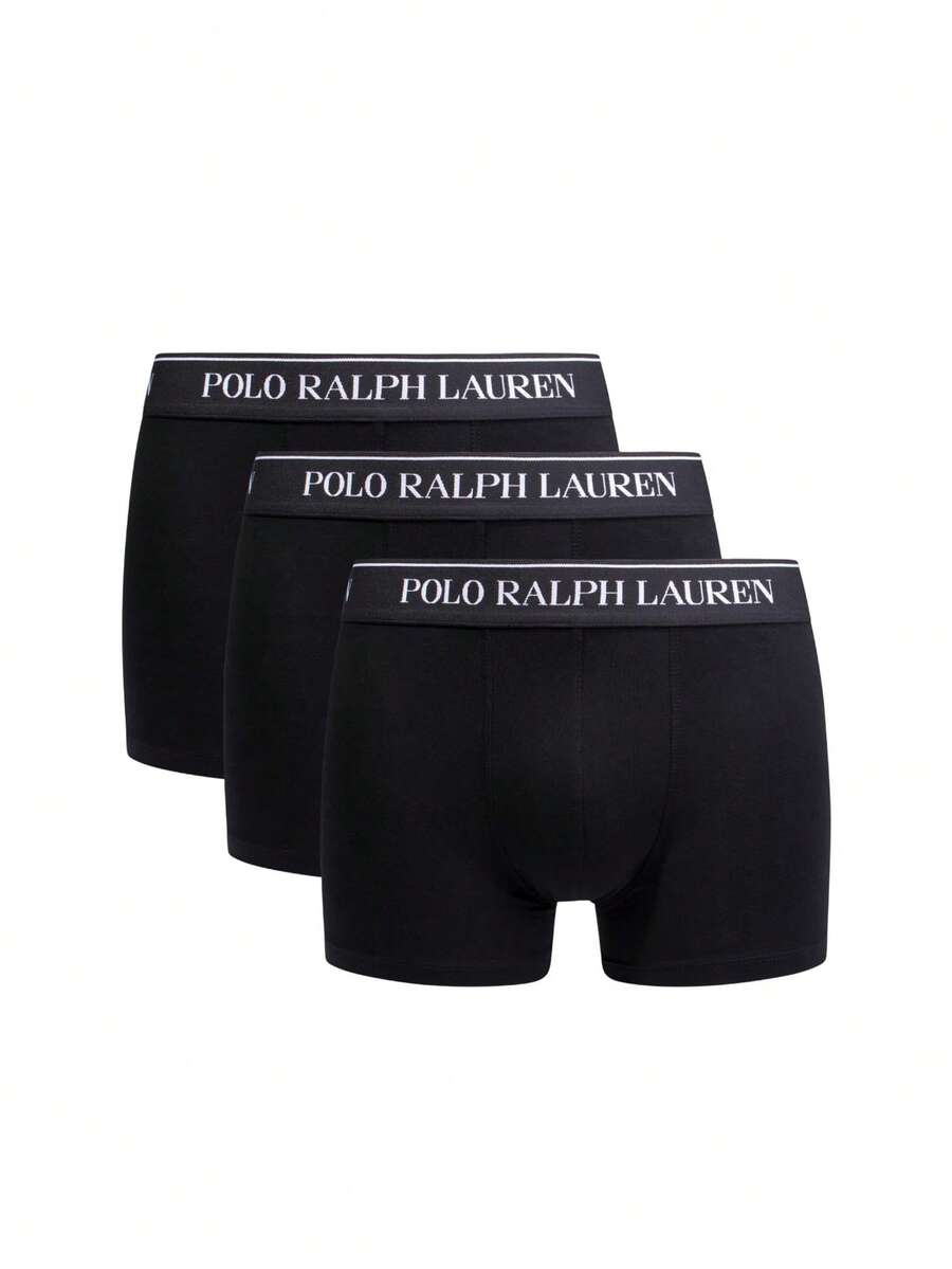 Ralph Lauren 3 Pack Men's Active Underwear - Black/Black/Black - View 1