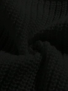 ROMWE Kawaii 女士可爱 3D 蝴蝶结装饰开衫 - 黑色 - 查看 5