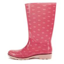 Bota De Lluvia Impermeable Para Dama 1515 Line/Rosa  Rosa B, duraderas y resistentes al desgaste, antideslizantes, aptas para días lluviosos y soleados, diseño de suela antideslizante para mayor tracción, fácil de limpiar, diseño de punta redonda para comodidad del pie, material suave para un uso cómodo - Rosa Fucsia - Ver 5