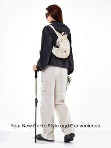 GLOWMODE 5升侧边外袋反光可调节肩带小背包日常休闲装 - 牙白色 - 查看 2