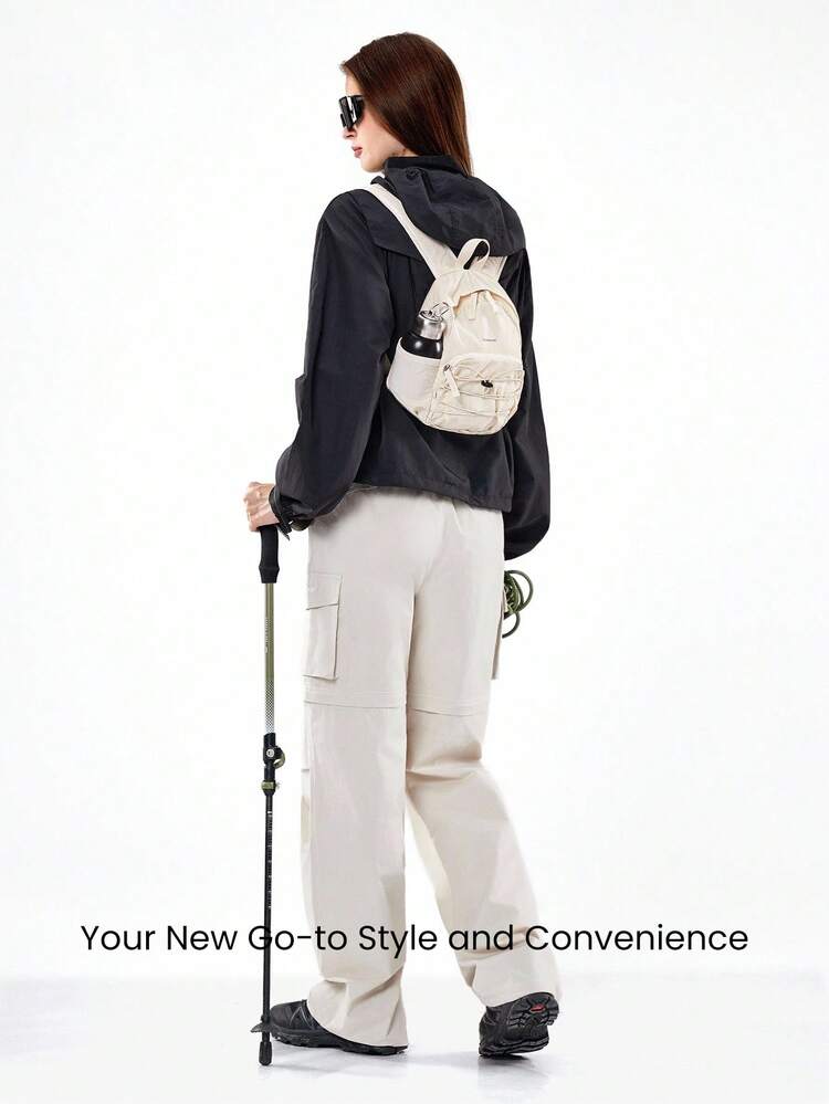 5L Mochila Pequena de Uso Diário e Casual com Bolsos Laterais Exteriores, Alças Ajustáveis e Refletivas