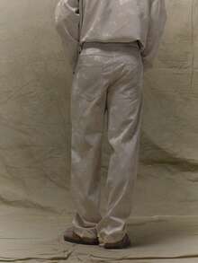 Musero Men Straight Leg Textured Fabric Trouser Pants Fall SPRING SUMMER - Multicolor - View 4