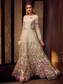 MOTF Soiréza WOMEN'S PARTY FLORAL EMBROIDERED LONG PROM DRESS - Multicolor - View 6