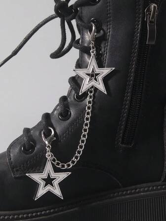 Grunge Punk Punk Style Personalized Star Charm Shoe Decoration Fall, Shoes Accessories For Spring Summer Beach Or Daily Wear Women Men Shoes