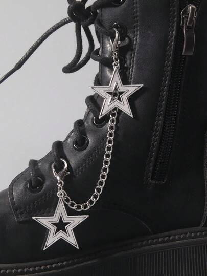 Grunge Punk Punk Style Personalized Star Charm Shoe Decoration Fall, Shoes Accessories For Spring Summer Beach Or Daily Wear Women Men Shoes