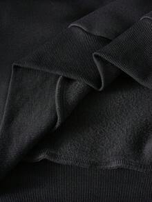 PAVTROS 男士休闲心形刺绣套头衫，男士运动服，运动服，宽松，垃圾摇滚，哥特秋冬 - 黑色 - 查看 10