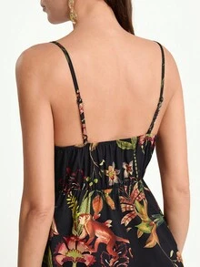 CAJUNI Monos de mujer casuales y sueltos con estampado