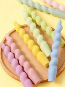 Joivida 1pc Twist Spiral Candle, Colorful Smokeless Scented Candle In Gift Box, 1pc Spiral Colored Candle For Home, Birthday, Party, Wedding Decoration