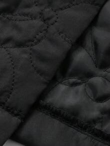 Livesso Ensemble veste matelassée ample et jupe évasée pour femmes, style casual business, épais pour l'automne et l'hiver - Noir - Voir 7