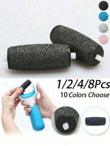 足部护理工具替换滚轮头，头部电子足部锉刀硬皮去除器替换装，通用超粗替换滚轮替换头电子完美足部锉刀电动老茧去除器配件