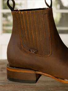 Women Mid-Calf Boots - 駝色 - 查看 3