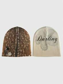 ROMWE Goth 女士无檐便帽 - 棕色 - 查看 1