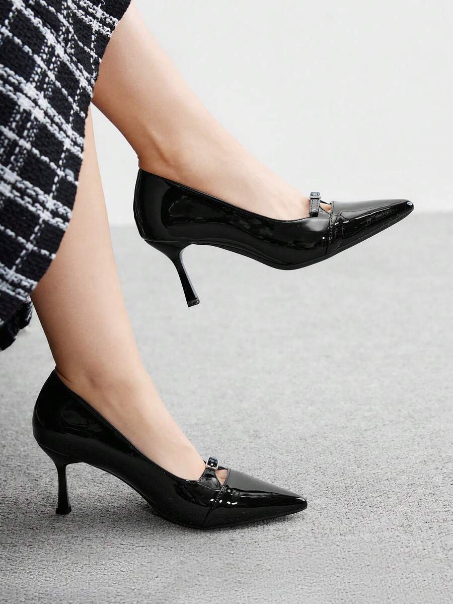 CUCCOO BIZCHIC Black Pointed Toe High Heel Pumps, Sexy Stiletto Heels For Women, Suitable For Outdoor, Commute, Party, Banquet Spring Shoes - Black - View 1