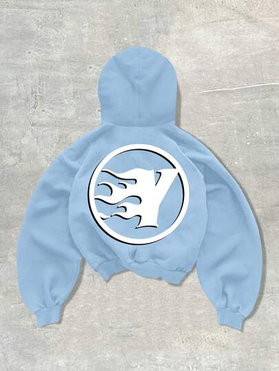 Street Life Men's Casual Cartoon Print Hoodie Sweatshirt, Autumn/Winter