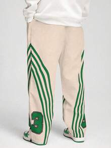 ROMWE MEN Prep 男士休闲简约时尚长裤，适合日常穿着，秋季