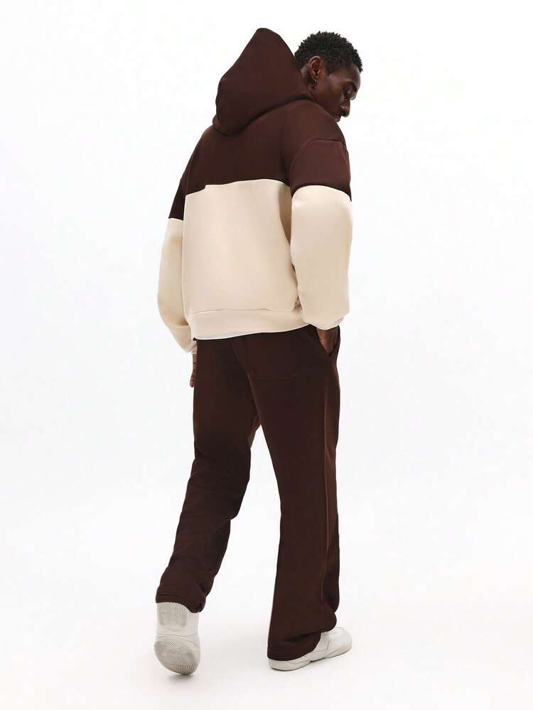 Color Block Hoodie With Sweatpants Co-Ord Set