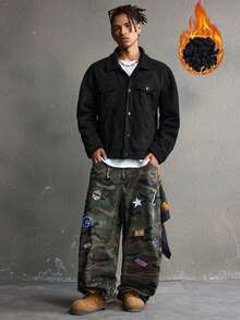 AXEPEAK Men's Classic Casual Solid Color Jacket, Versatile For Autumn/Winter