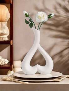 Bình hoa nghệ thuật 1 chiếc - Bình hoa hình trái tim hiện đại cho phong cách trang trí tối giản, Bình hoa thẩm mỹ cho trang trí nhà cửa, phòng khách, bàn cà phê, đám cưới, bàn ăn, trang trí phòng làm việc, bình hoa, bình thủy tinh - Nhiều màu - Xem 3
