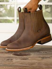 Women Mid-Calf Boots - 駝色 - 查看 5