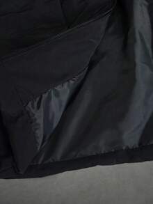 PAVTROS 男士纯色宽松拉链夹克，街头时尚，适合日常和户外搭配，送给朋友、男朋友、冬季外套的礼物 - 黑色 - 查看 8