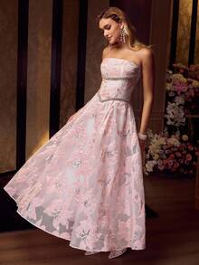 MOTF Soiréza JACQUARD RHINESTONE CHAIN DETAIL TUBE COCKTAIL DRESS - Multicolor - View 7