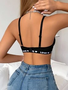 SHEIN 3件套女士字母提花无钢圈聚拢文胸 - 彩色 - 查看 2